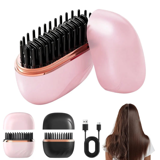 GlowBrush™ – Portable Cordless Hair Straightening Brush